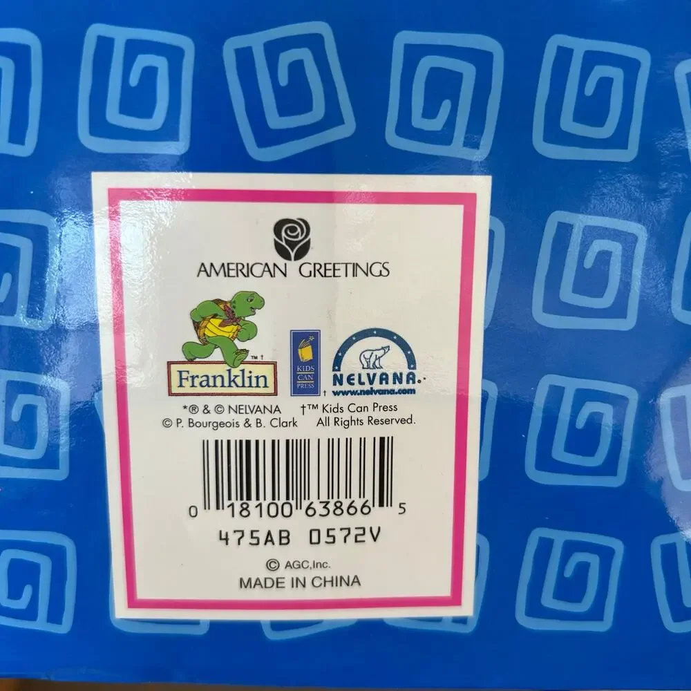 Y2K American Greetings Franklin the Turtle Gift Bag Birthday Nickelodeon